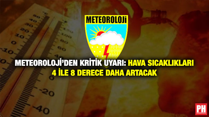 Meteoroloji’den Kritik Uyarı: Hava Sıcaklıkları 4 İle 8 Derece Daha Artacak