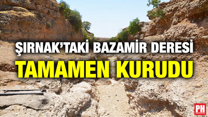 Şırnak’taki Bazamir Deresi Tamamen Kurudu