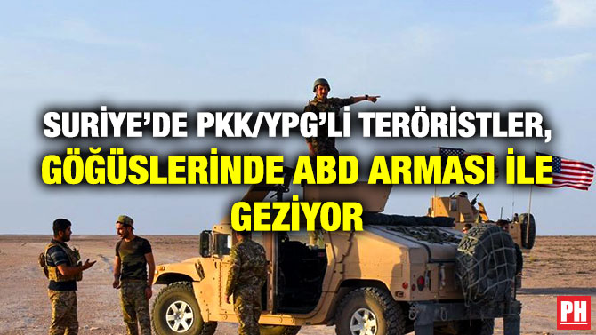Suriye’de PKK/YPG’li Teröristler, Göğüslerinde ABD Arması ile Geziyor
