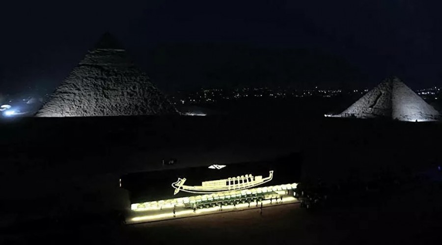 Geminin, Antik Mısır medeniyeti inançlarına göre Keops'un ölümden sonraki yaşamda kullanması üzerine gömüldüğü düşünülüyor.