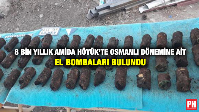 8 Bin Yıllık Amida Höyük’te Osmanlı Dönemine Ait El Bombaları Bulundu