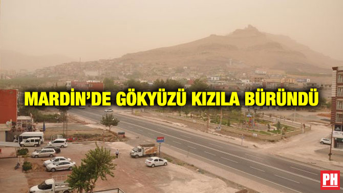 Mardin’de Gökyüzü Kızıla Büründü
