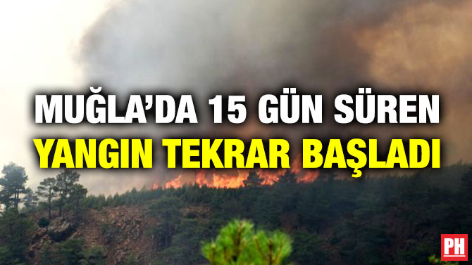 Muğla’da 15 Gün Süren Yangın Tekrar Başladı