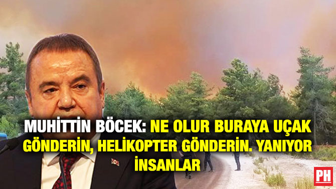 Muhittin Böcek: Ne Olur Buraya Uçak Gönderin, Helikopter Gönderin. Yanıyor İnsanlar