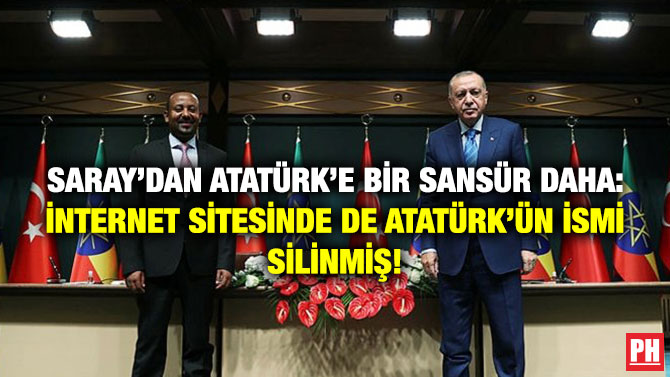 Saray’dan Atatürk’e Bir Sansür Daha: İnternet Sitesinde de Atatürk’ün İsmi Silinmiş!
