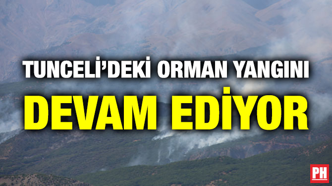 Tunceli’deki Orman Yangını Devam Ediyor