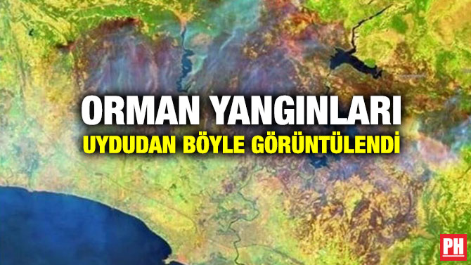 Orman Yangınları Uydudan Böyle Görüntülendi