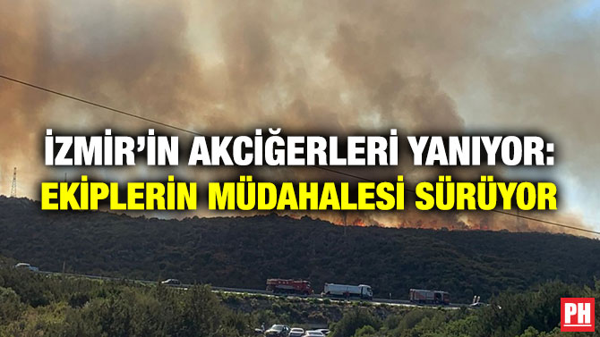 İzmir’in Akciğerleri Yanıyor: Ekiplerin Müdahalesi Sürüyor