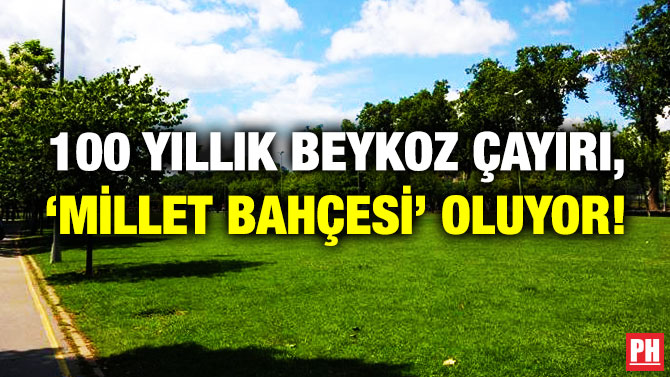100 yıllık Beykoz Çayırı, ‘Millet Bahçesi’ Oluyor!