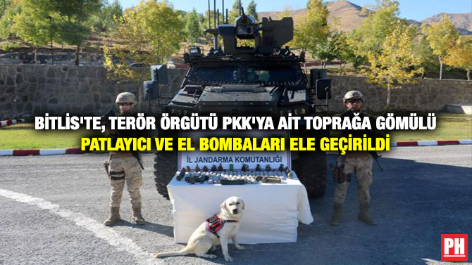 Bitlis’te, Terör Örgütü PKK’ya ait Toprağa Gömülü Patlayıcı ve El Bombaları Ele Geçirildi