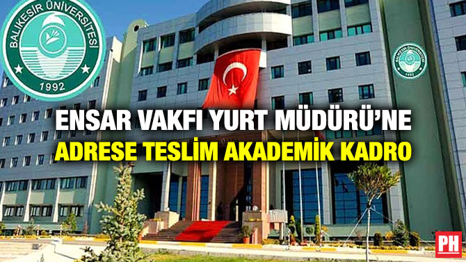 Ensar Vakfı Yurt Müdürü’ne Adrese Teslim Akademik Kadro