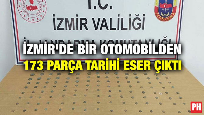 İzmir’de Bir Otomobilden 173 Parça Tarihi Eser Çıktı