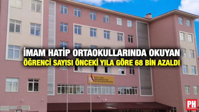 İmam Hatip Ortaokullarında Okuyan Öğrenci Sayısı Önceki Yıla Göre 68 Bin Azaldı