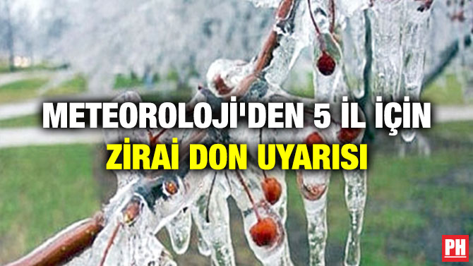 Meteoroloji’den 5 İl İçin Zirai Don Uyarısı