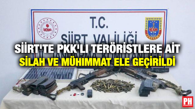 Siirt’te PKK’lı Teröristlere ait Silah ve Mühimmat Ele Geçirildi