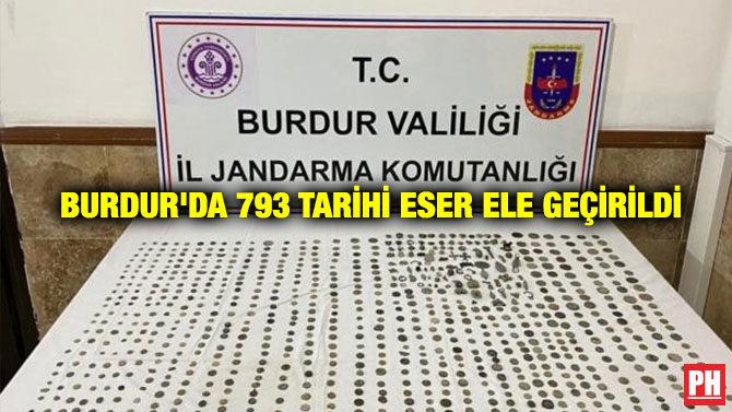 Burdur’da 793 Tarihi Eser Ele Geçirildi
