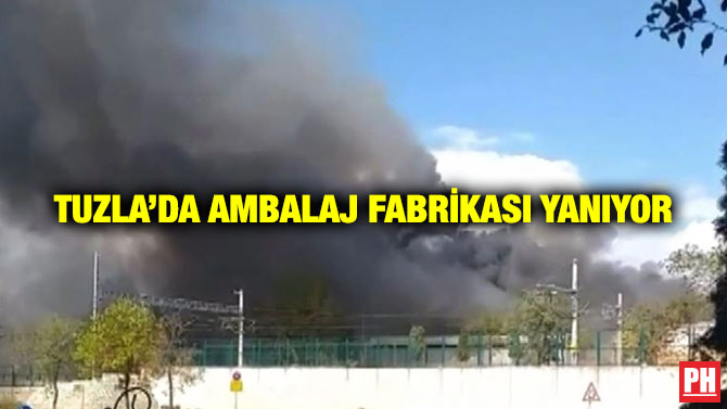 Tuzla’da Ambalaj Fabrikası Yanıyor