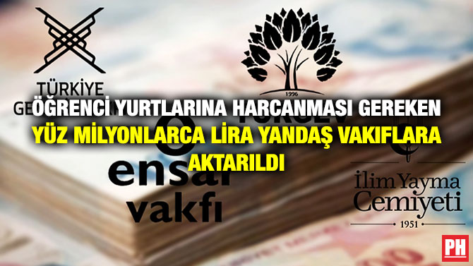 Öğrenci Yurtlarına Harcanması Gereken Yüz Milyonlarca Lira Yandaş Vakıflara Aktarıldı