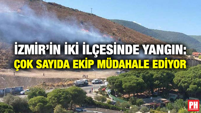 İzmir’in İki İlçesinde Yangın: Çok Sayıda Ekip Müdahale Ediyor