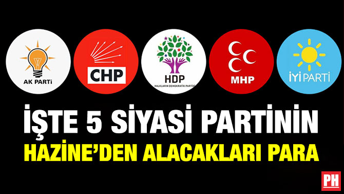 İşte 5 Siyasi Partinin Hazine’den Alacakları Para