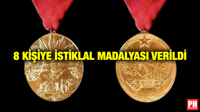 8 Kişiye İstiklal Madalyası Verildi