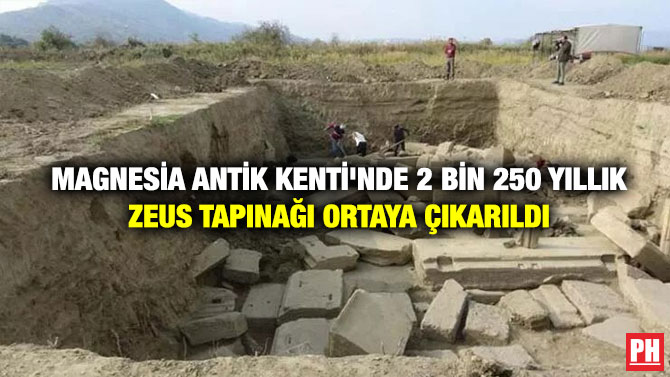 Magnesia Antik Kenti’nde 2 Bin 250 Yıllık Zeus Tapınağı Ortaya Çıkarıldı