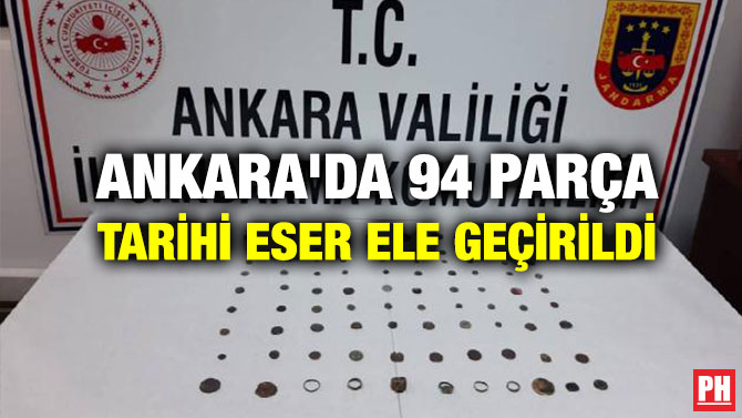 Ankara’da 94 Parça Tarihi Eser Ele Geçirildi