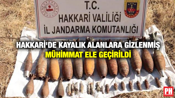 Hakkari’de Kayalık Alanlara Gizlenmiş Mühimmat Ele Geçirildi