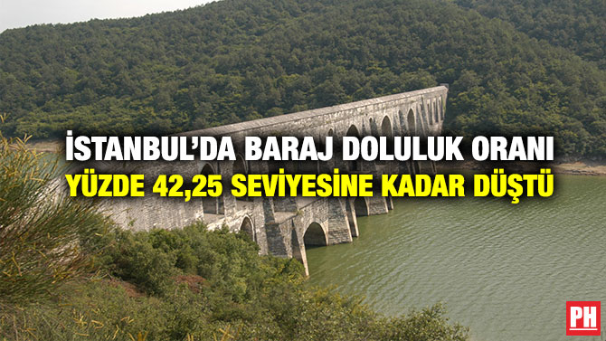 İstanbul’da Baraj Doluluk Oranı Yüzde 42,25 Sevi̇yesi̇ne Kadar Düştü