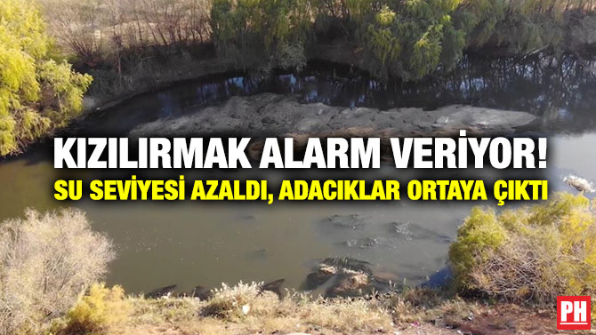 Kızılırmak Alarm Veriyor! Su Seviyesi Azaldı, Adacıklar Ortaya Çıktı
