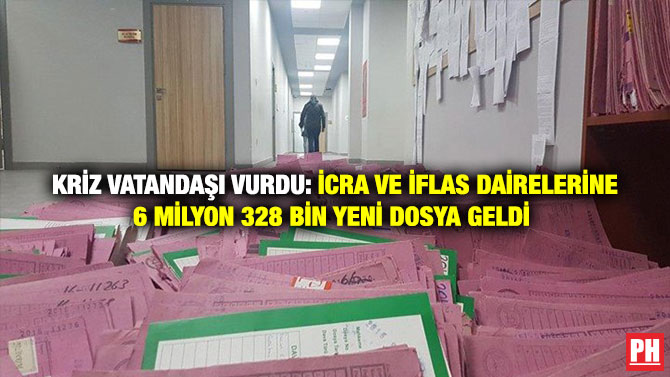 Kriz Vatandaşı Vurdu: İcra ve İflas Dairelerine 6 Milyon 328 Bin Yeni Dosya Geldi
