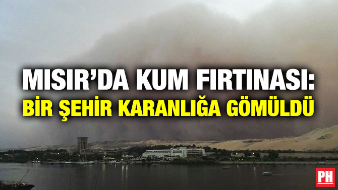 Mısır’da Kum Fırtınası: Bir Şehir Karanlığa Gömüldü