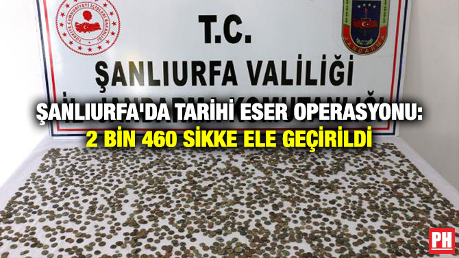 Şanlıurfa’da Tarihi Eser Operasyonu: 2 Bin 460 Sikke Ele Geçirildi