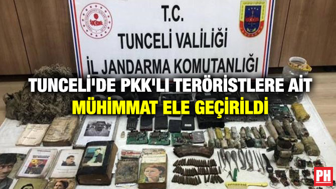 Tunceli’de PKK’lı Teröristlere ait Mühimmat Ele Geçirildi