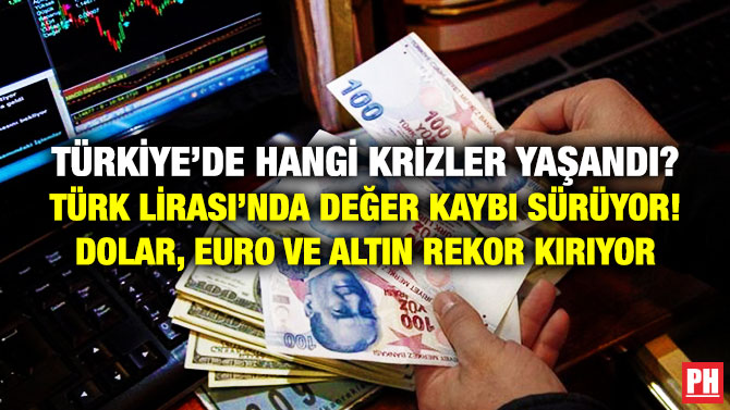 Türkiye’de Hangi Krizler Yaşandı? Türk Lirası’nda Değer Kaybı Sürüyor! Dolar, Euro ve Altın Rekor Kırıyor