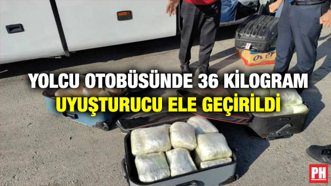Yolcu Otobüsünde 36 Kilogram Uyuşturucu Ele Geçirildi
