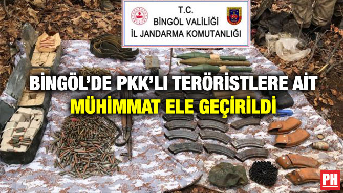 Bingöl’de PKK’lı Teröristlere ait Mühimmat Ele Geçirildi