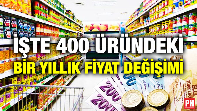 İşte 400 Üründeki Bir Yıllık Fiyat Değişimi