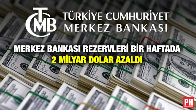 Merkez Bankası Rezervleri Bir Haftada 2 Milyar Dolar Azaldı