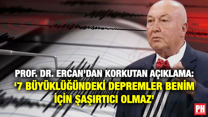 Prof. Dr. Ercan’dan Korkutan Açıklama: ‘7 Büyüklüğündeki Depremler Benim için Şaşırtıcı Olmaz’