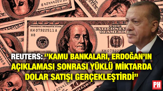 Reuters: ”Kamu Bankaları, Erdoğan’ın Açıklaması Sonrası Yüklü Miktarda Dolar Satışı Gerçekleştirdi”