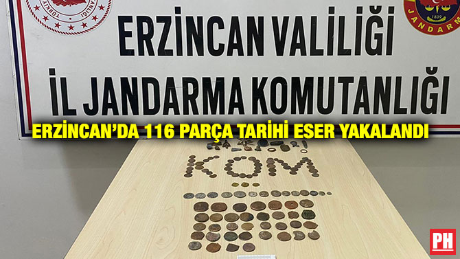 Erzincan’da 116 Parça Tarihi Eser Yakalandı