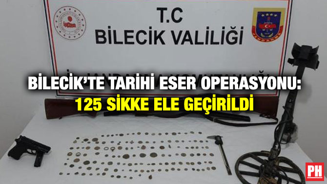 Bilecik’te Tarihi Eser Operasyonu: 125 Sikke Ele Geçirildi