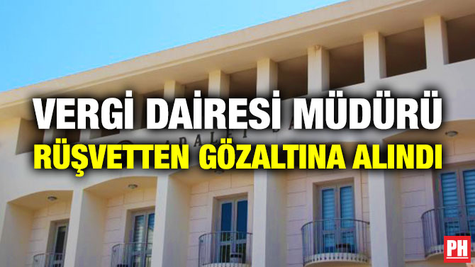 Vergi Dairesi Müdürü Rüşvetten Gözaltına Alındı