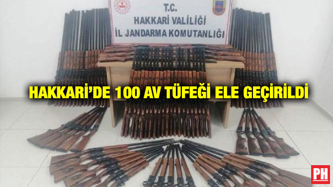 Hakkari’de 100 Av Tüfeği Ele Geçirildi
