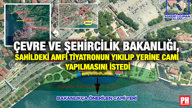 Çevre ve Şehircilik Bakanlığı, Sahildeki Amfi Tiyatronun Yıkılıp Yerine Cami yYapılmasını İstedi