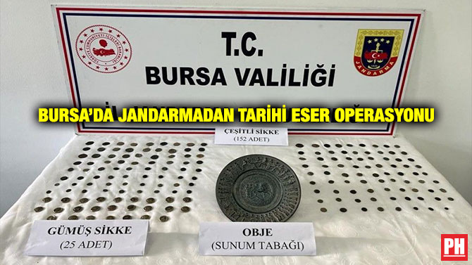 Bursa’da Jandarmadan Tarihi Eser Operasyonu