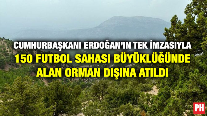 Cumhurbaşkanı Erdoğan’ın Tek İmzasıyla 150 Futbol Sahası Büyüklüğünde Alan Orman Dışına Atıldı
