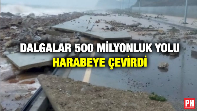 Dalgalar 500 Milyonluk Yolu Harabeye Çevirdi