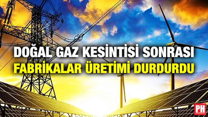 Doğal Gaz Kesintisi Sonrası Fabrikalar Üretimi Durdurdu